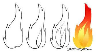 Cum de a desena un foc, flăcările cu ajutorul sistemului de foto-