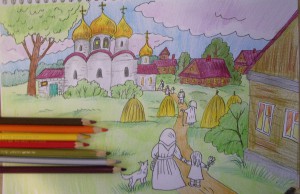 Cum de a desena o biserică, trage treptat în creion, copilul meu