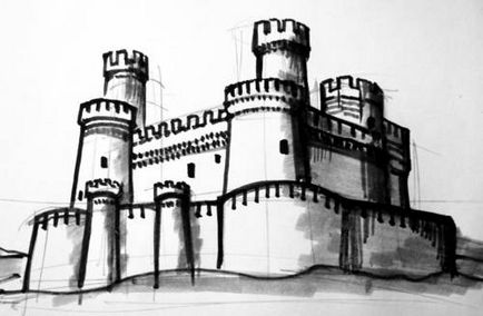 Cum de a desena un castel sau cetate