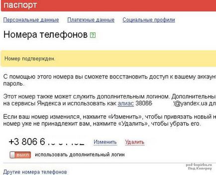 Cum de a schimba numărul de telefon în Yandex, ghid pas cu pas pe internet, cu exemple pentru incepatori