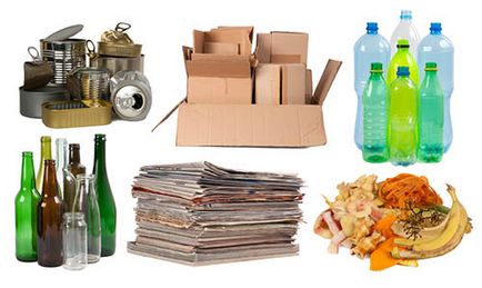 Ca deșeuri menajere împărțite cu privire la tipurile de containere pentru deșeuri menajere