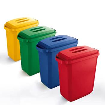 Ca deșeuri menajere împărțite cu privire la tipurile de containere pentru deșeuri menajere