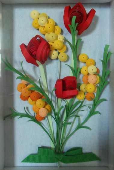 Picturi in tehnica quilling (foto)