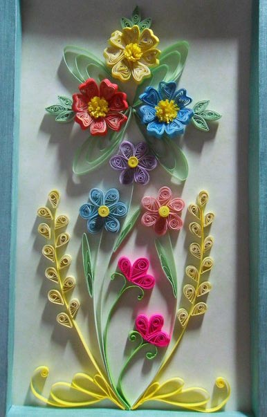 Picturi in tehnica quilling (foto)