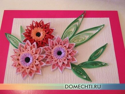 Quilling imagine a hârtiei cu mâinile pentru începători