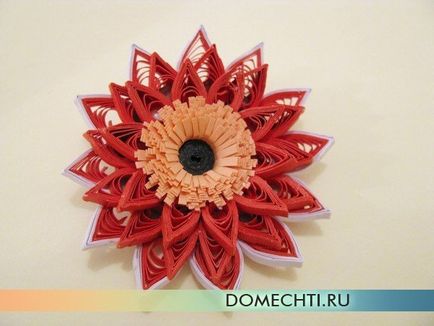 Quilling imagine a hârtiei cu mâinile pentru începători