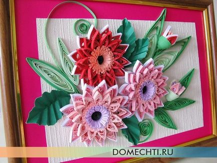 Quilling imagine a hârtiei cu mâinile pentru începători