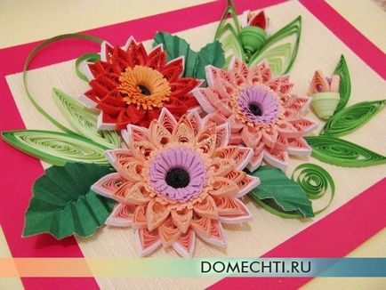 Quilling imagine a hârtiei cu mâinile pentru începători