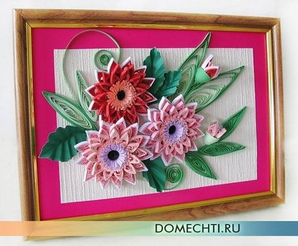 Quilling imagine a hârtiei cu mâinile pentru începători