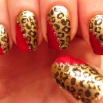 Leopard manichiura, manichiura leopard fotografie