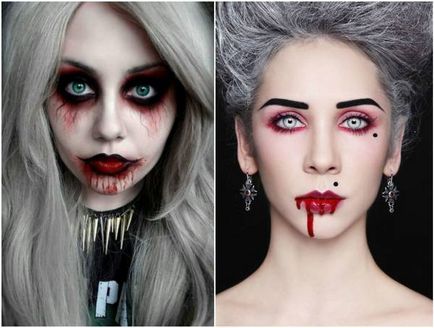 Vampire machiaj pentru colectarea de imagini de Halloween neobișnuite pentru fete