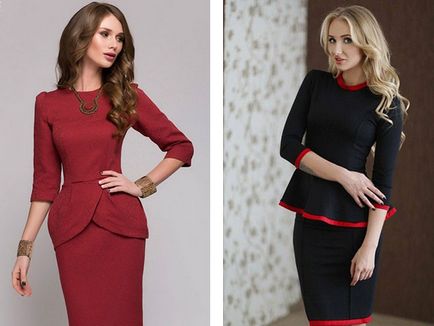 Rochie la modă bascilor Foto - Rochie model cu basci pentru fete