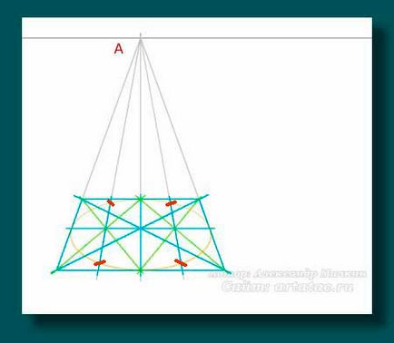 Desenați un hexagon în perspectivă on-line pe site-ul artatac