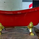 Picioare fonta instalare cada de baie din fonta cu mâinile lor
