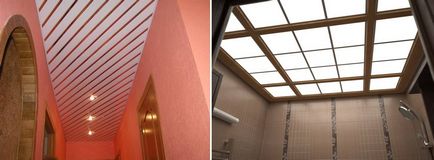 Efectuarea plafonul în apartament cu mâinile sale opțiuni foto, laminat de perete, cea mai simplă