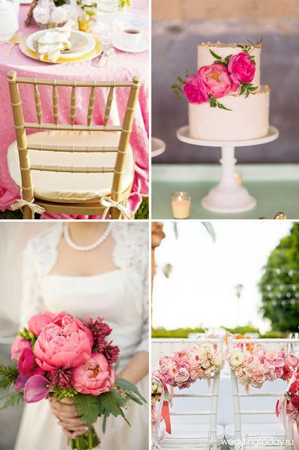 decorare nunta in roz pal roz, roz și alb menta, roz