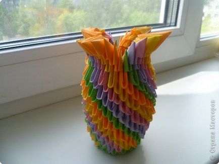 Origami module triunghiulare ale schemei de hârtie pentru începători și tutoriale video