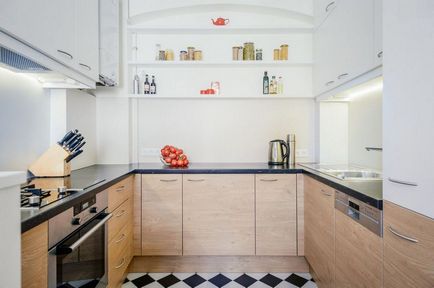 Dispunerea apartamentului cu o bucătărie, fără o fereastră! idei originale și o fotografie de design interior bucătărie, fără o fereastră!