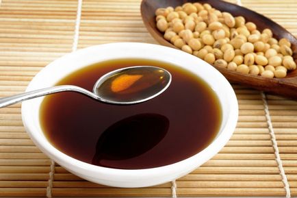 Proprietăți utile de sos de soia, compoziția sa, și contraindicații pentru consumul