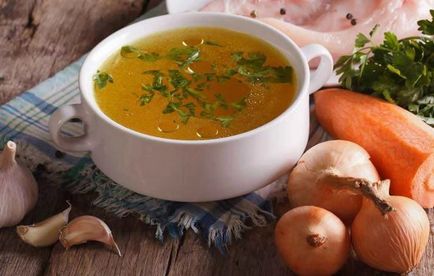 Rețete supa de pui transparente și selectați ingrediente secrete