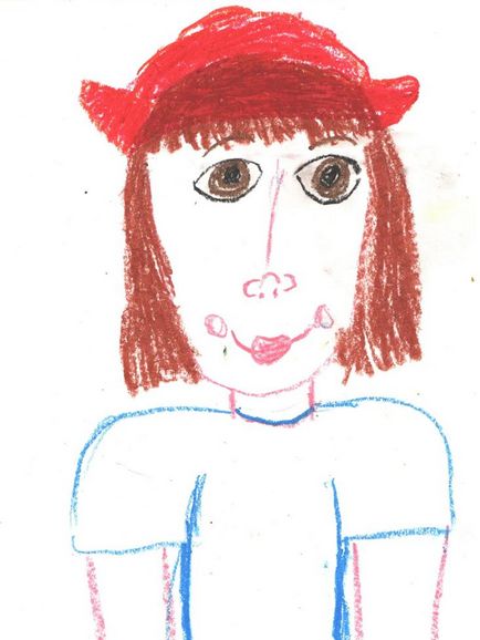 Desenați o pălărie roșie