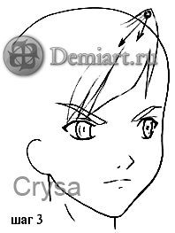Desenați păr (păr) anime stil Desenați păr în stilul de anime
