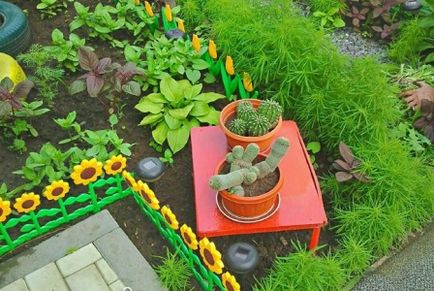 Grădină, gradina de legume, oferind toate cele mai vii și interesante cu propriile lor mâini