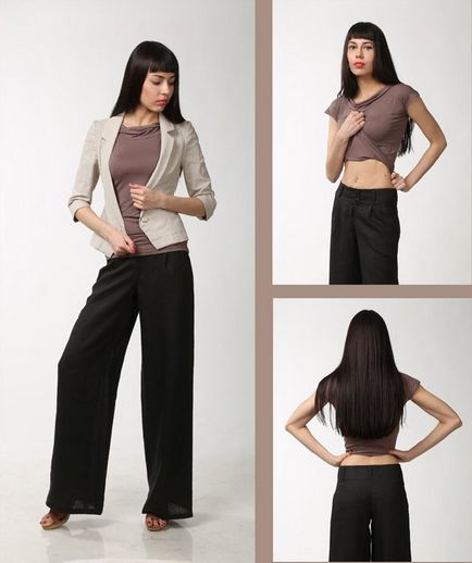 Din ceea ce sa poarte pantaloni largi lenjerie foto dreapta (uzura) Din ceea ce sa poarte pantaloni lenjerie largă foto dreapta