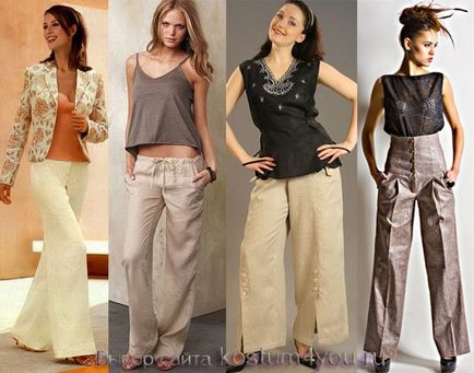 Din ceea ce sa poarte pantaloni largi lenjerie foto dreapta (uzura) Din ceea ce sa poarte pantaloni lenjerie largă foto dreapta