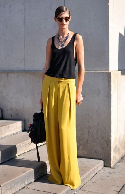 Din ceea ce sa poarte pantaloni largi lenjerie de corect fotografii (ceea ce sa poarte cu pantaloni largi lenjerie complet și fete subțiri) Din ceea ce sa poarte pantaloni lenjerie largă foto dreapta