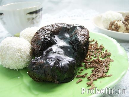 Chocolate fondant (turte de umplere lichid) fondantă de ciocolată