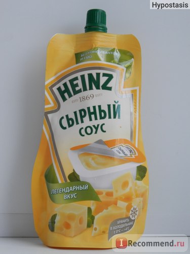 Heinz sos de brânză - „- la fel - în cazul în care sosul să cumpere și ce să mănânce (sos foto),“ recenzii ale clientilor