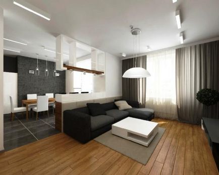 Stilul minimalist în interiorul apartament modern