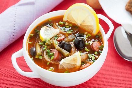Supa cu castraveti murati (orz, ciuperci), rețete cu fotografii