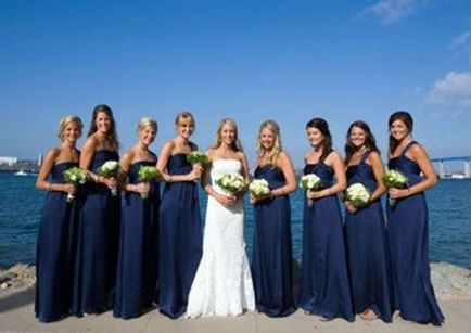 Nunta în albastru, cu fotografii și exemple