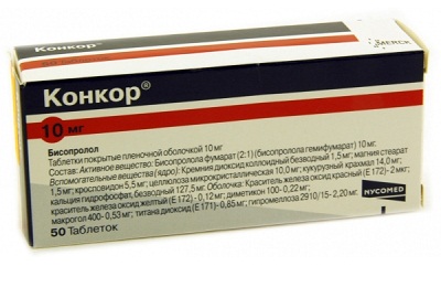 Tabletele de presiune Konkor ca având, contraindicații și compoziția