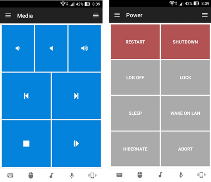 PC-ul de control de la distanță cu ajutorul telecomenzii unificate pentru Android