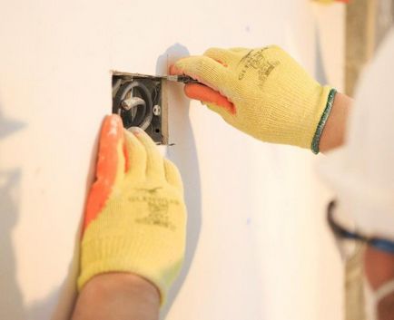 mufele de instalare în instrucțiunile de gips-carton (instalare prize de instalare Sild instalare gips-carton de prize și întrerupătoare în gips-carton) cricuri de instalare în ghidul de gips-carton