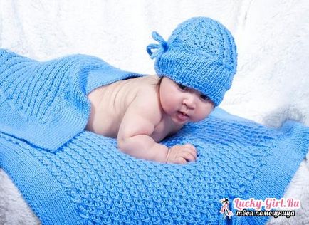 capac tricotate pentru schema de spițe nou-născut