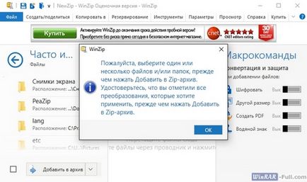 WinZip free download versiunea Rusă