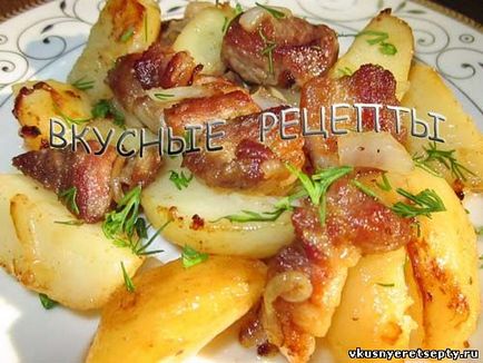Cartofi prăjiți cu carne - reteta cu fotografie, retete delicioase