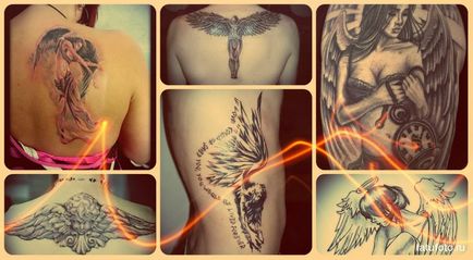 Înțeles înger tatuaj - sensul, istorie, fotografii