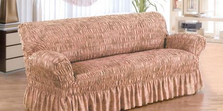 Slipcover canapea si scaune versatil si o banda elastica - cum se coase propriile lor mâini pe modelele de haine sau