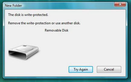 Discul este protejat la scriere, Windows 7 de viață