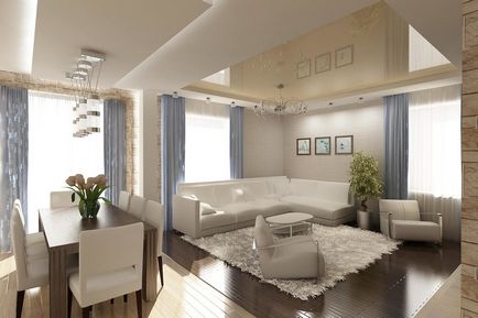 Proiectare living-sala de mese de 120 fotografii (zonă de luat masa Highlight va ajuta) Proiectare living-sala de mese de 120 de fotografii