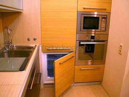 Design-bucătării mici - avantaje built-in aparate (dimensiuni mici de bucatarie de design) Design-bucătării mici - avantaje built-in aparate