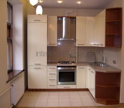 Design-bucătării mici - avantaje built-in aparate (design de bucătărie este foarte mic) Design-bucătării mici - avantaje built-in aparate