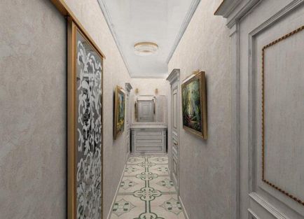 Proiectarea unui coridor îngust - tapet, tavan, mobilier