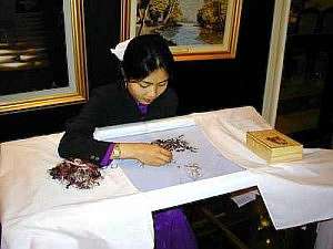 arta broderii de mătase pe mătase - fac cu mâinile lor