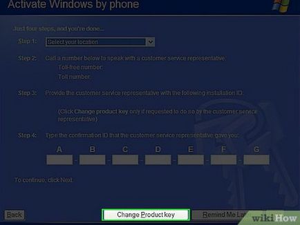 Cum se schimbă cheia pentru Windows XP